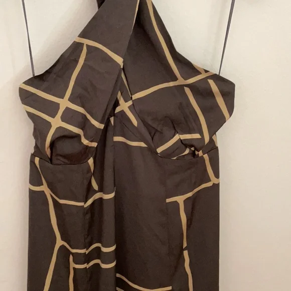 Banana Republic Black and Tan Midi Dress - NWT! 🤎 - Picture 6 of 12